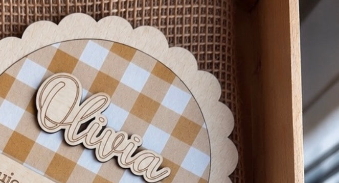 Plaque mensuelle en tissus