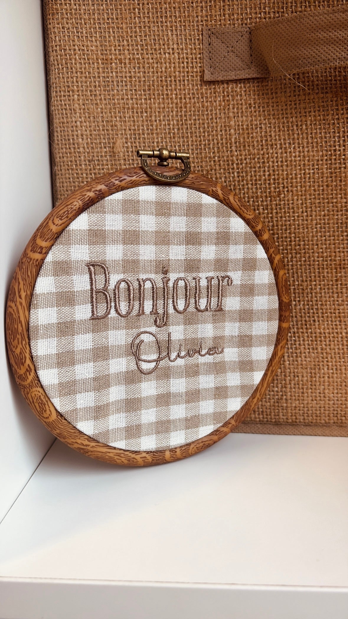 Broderie de bienvenue