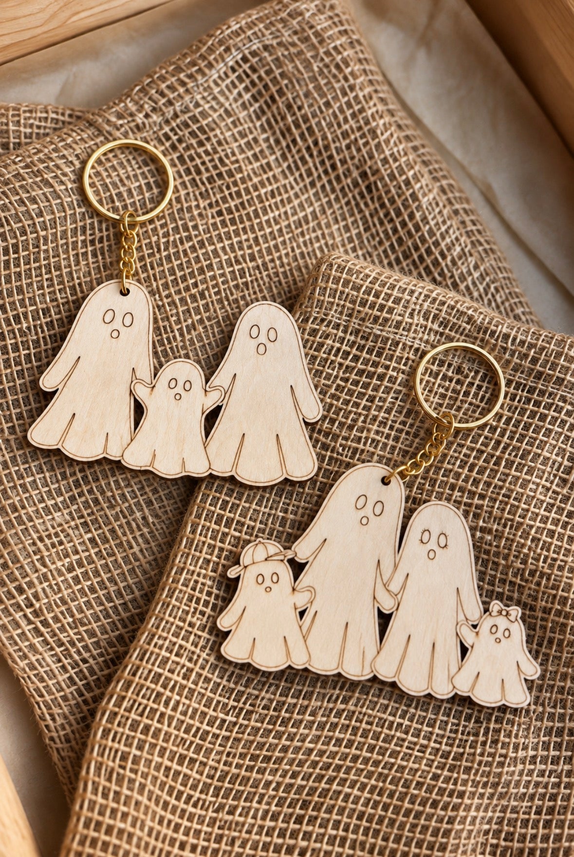 Porte clé famille fantôme