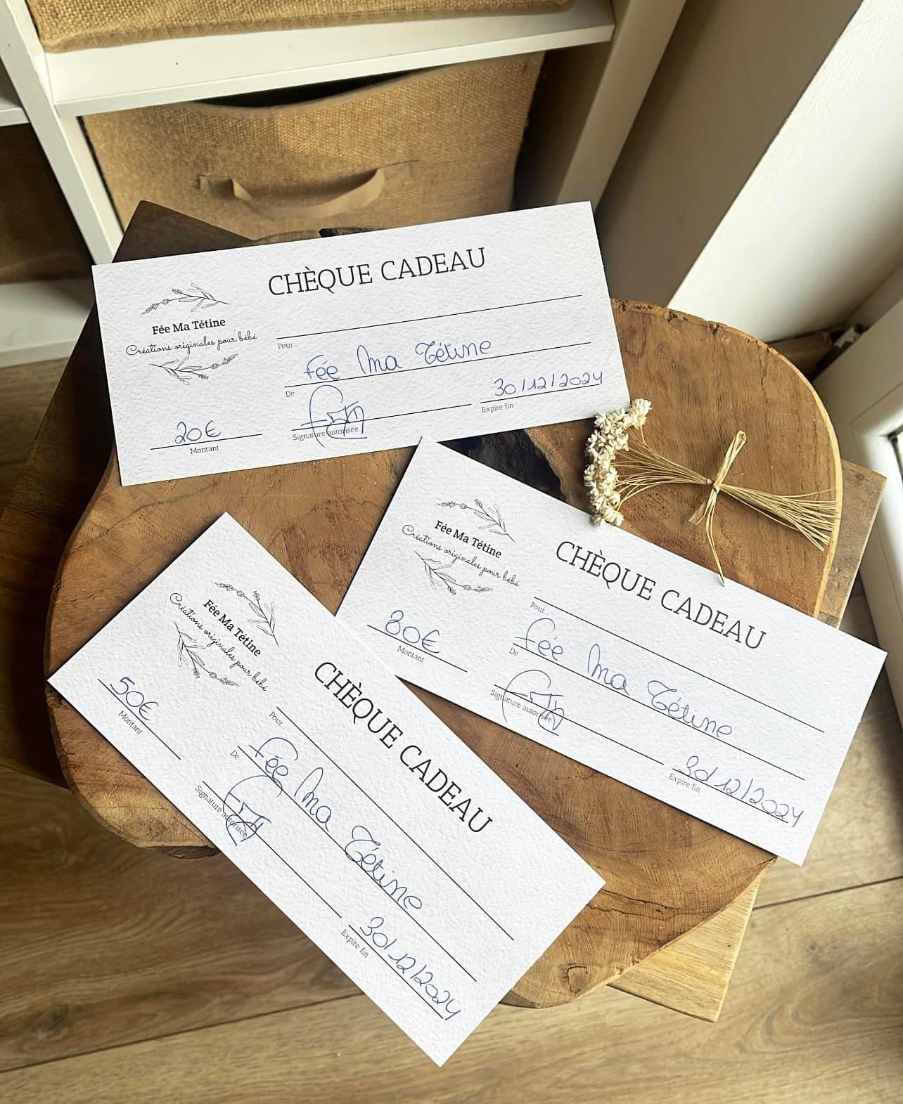 Nos chèques cadeau