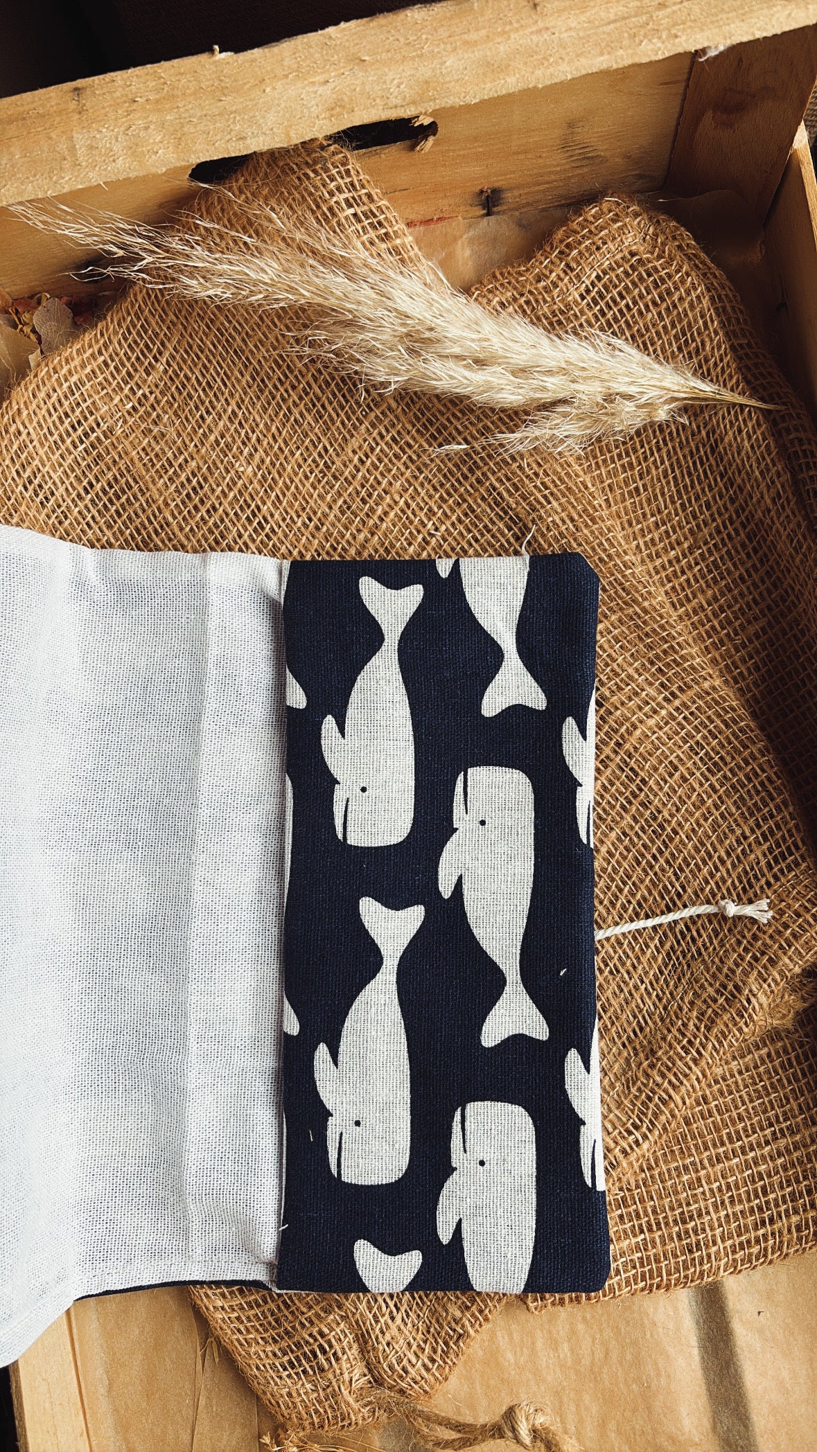 Protège carnet baleine