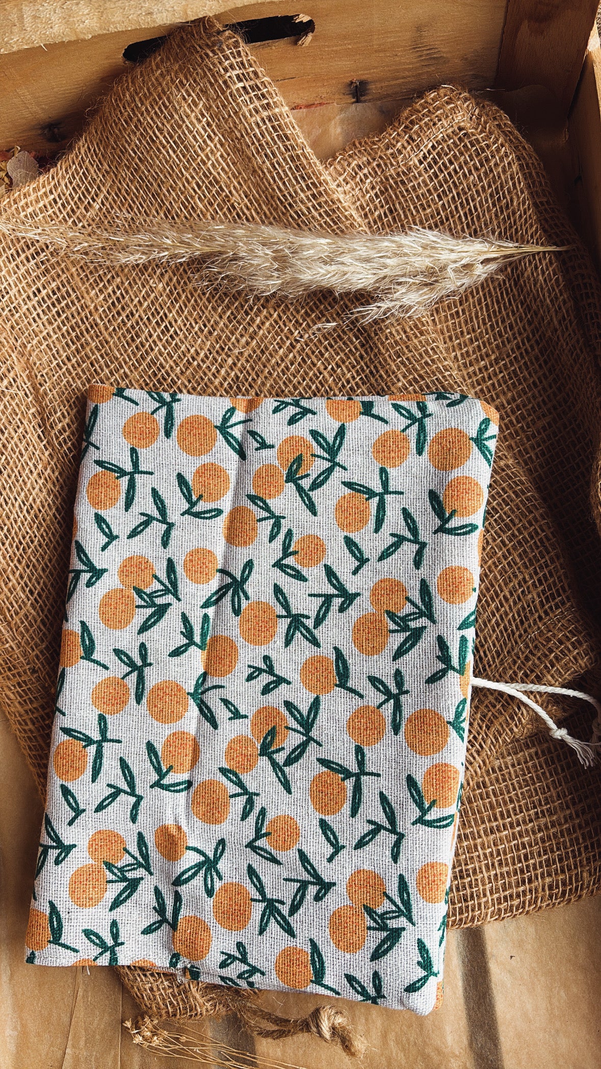 Protège carnet orange