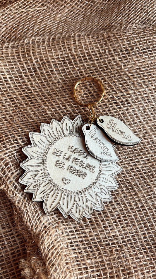 Porte clé tournesol