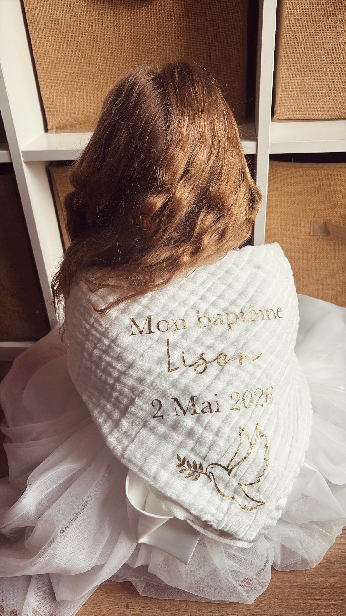 Cape blanche personnalisée