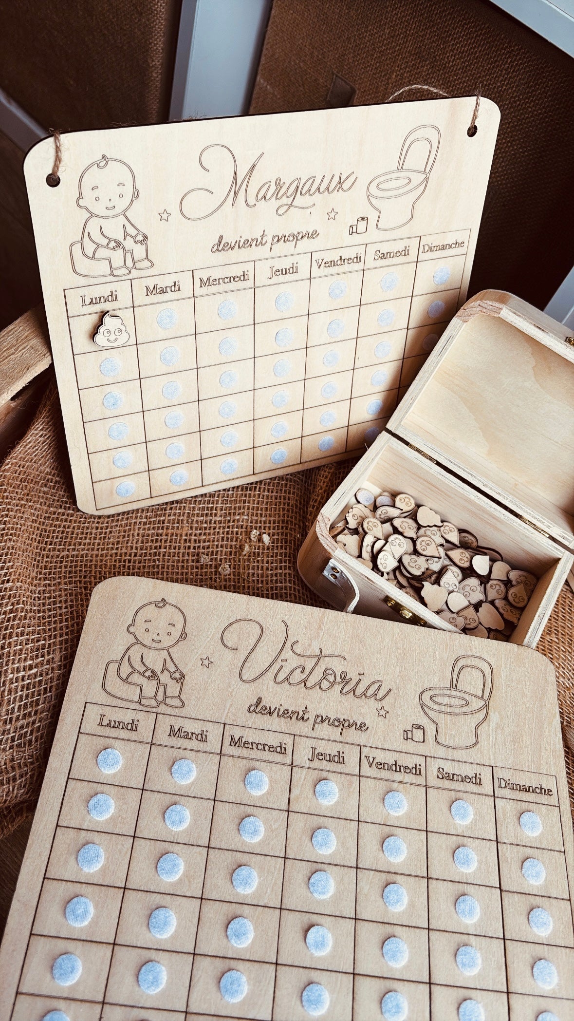 Tableau d’apprentissage à la propreté hebdomadaire