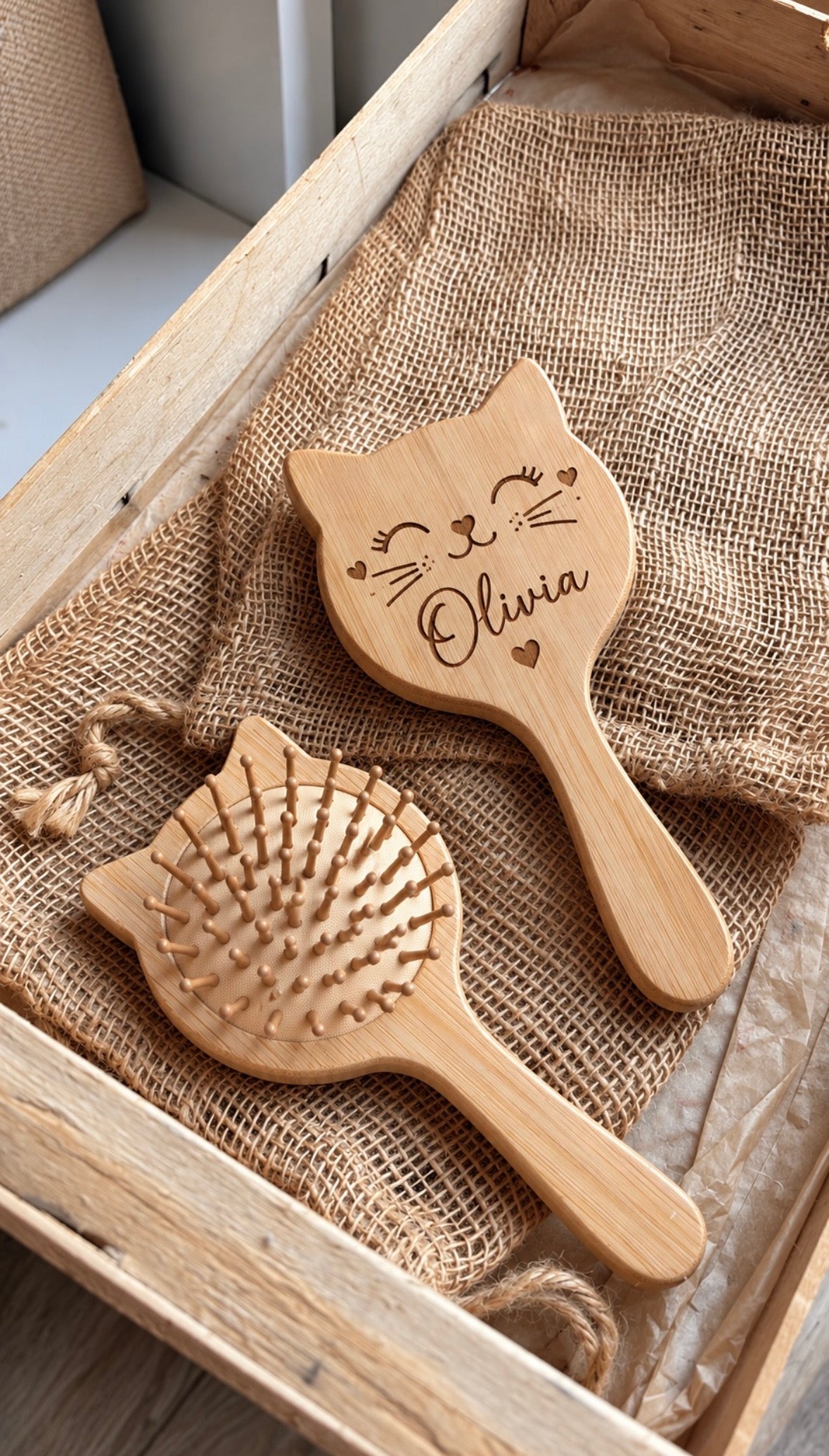 Brosse à cheveux chat